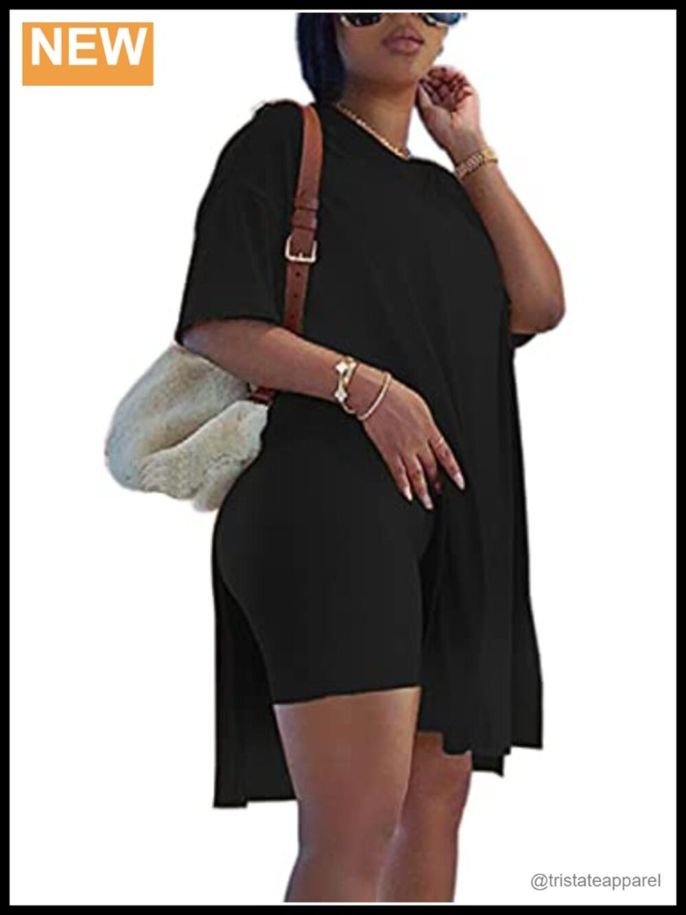 Women's Plus Size 2 Piece Outfit Short Sleeve V Neck High Waist Shorts Set